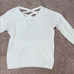 White Poof sweater